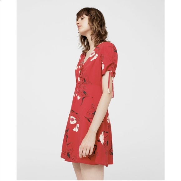 Mango red flowers print dress - Picture 5 of 8